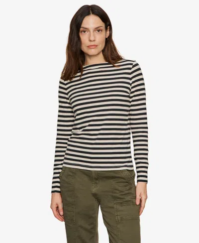 Sanctuary Women's Boat Neck Long Sleeve Top In Black