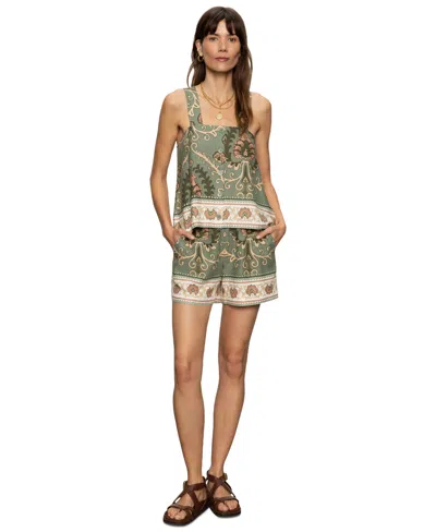 Sanctuary Women's Button-front Relaxed Tank In Mezzo Sage