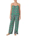 Sanctuary Women's Camisole & Pants Pj Set In Pink,green Geo Print
