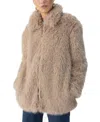 Sanctuary Carmen Faux Fur Coat In Chocolate Sundae