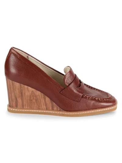 SANCTUARY WOMEN'S CLAIRE LEATHER WEDGE PUMPS