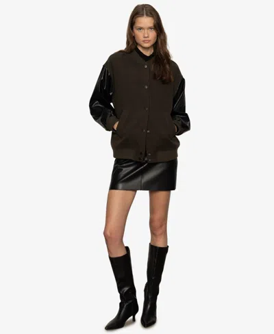 Sanctuary Women's Club Varsity Jacket In Black