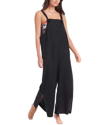 Sanctuary Women's Coastal Covers Cover-up Overalls In Black