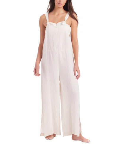 Sanctuary Women's Coastal Covers Cover-up Overalls In Unbleached Linen