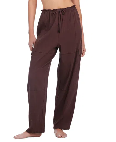 Sanctuary Barrel Cargo Cover-up Pants In Purple