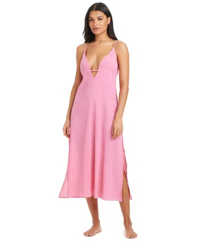 Sanctuary Women's Coastal Covers V-neck Cover-up Dress In Pink