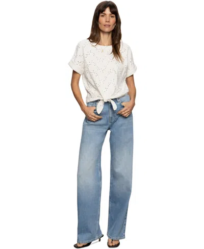 Sanctuary All Day Eyelet Embroidery T-shirt In Bleached White
