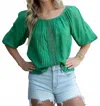 Sanctuary Women's Crafted Beach To Bar Top In Palm In Green