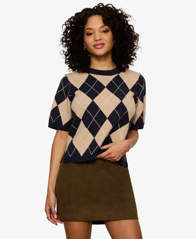Sanctuary Women's Crewneck Sweater In Loma Argyle