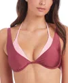 Sanctuary Women's Double-layer Tied Bikini Top In Garnet
