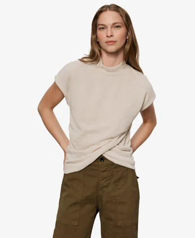 Sanctuary Women's Draped Mock Neck Top In Silver
