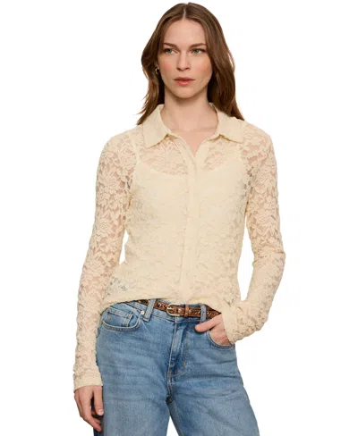 Sanctuary Dreamer Lace Shirt In Neutral