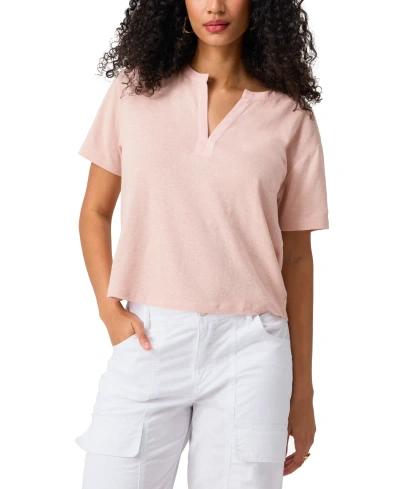 Sanctuary Women's Easy Breezy Split-neck T-shirt In Rose Smoke