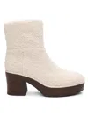 Sanctuary Emmet Faux Shearling Platform Bootie In Neutral