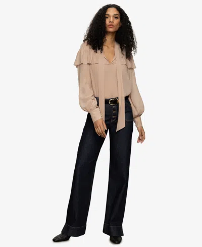 SANCTUARY WOMEN'S FADE INTO YOU RUFFLE TOP