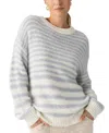 Sanctuary Fuzzy Tunic In Pearl Blue,chalk Stripe