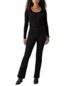 Sanctuary Hayden Bootcut Velvet Pants In Black
