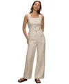 Sanctuary Women's Outsmart Linen Square-neck Vest In Flax