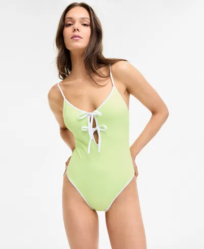 Sanctuary Women's Key Item Stay Connected Tie-front Swimsuit