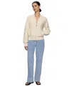 Sanctuary Imperial Faux Shearling Bomber Jacket In Muslin
