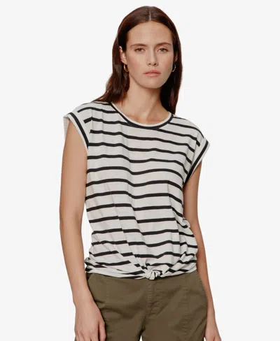 Sanctuary Women's Knot-front Crewneck Muscle Tee In White