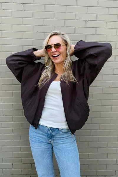 Sanctuary Women's Linen Bubble Jacket In Rich Soil In Multi