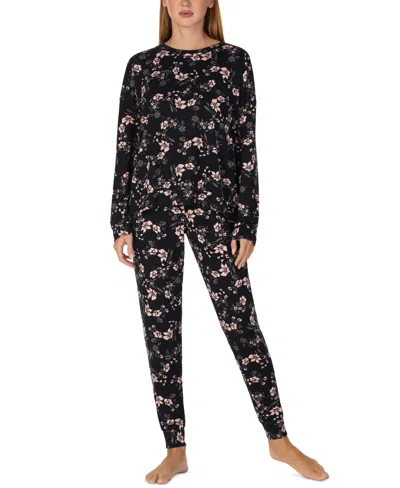 Sanctuary Women's Long-sleeve Sweater Knit Pullover And Jogger Pants, 2-piece Set In Black