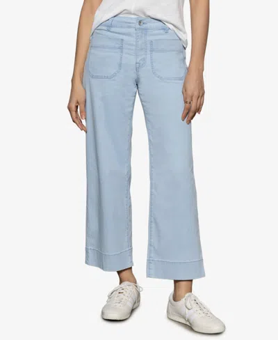 Sanctuary Women's Marine Comfort Stretch Wide Leg Pants In Ultra Pale
