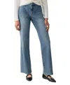 Sanctuary The Twist Front Rib Knit Top In Sapphire Dream