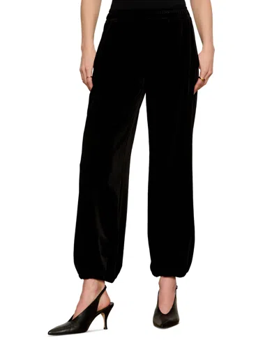 Sanctuary Women's Micro Balloon Velvet Pull-on Pants In Black