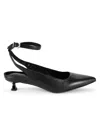 Sanctuary Magic Ankle Strap Pointed Toe Kitten Heel Pump In Black