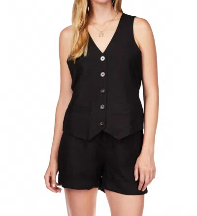 Sanctuary Women's Modern V Neck Vest In Black