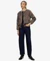 Sanctuary Monroe Leopard Print Cotton Blend Bomber Jacket With Quilted Lining In Brown