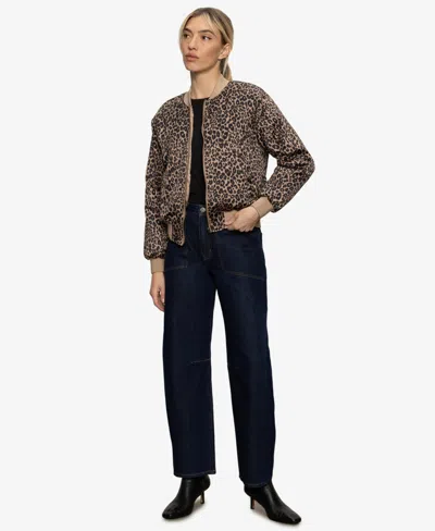 SANCTUARY WOMEN'S MONROE SATEEN LONG SLEEVE BOMBER JACKET