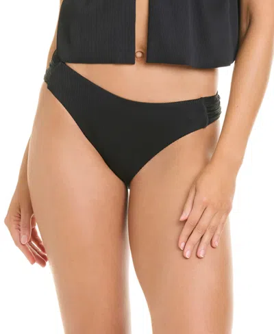 Sanctuary Women's Moonlight Tides Tab Side Hipster Swim Bottoms In Black