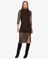 Sanctuary Women's Night Out Mock Neck Dress In Brown