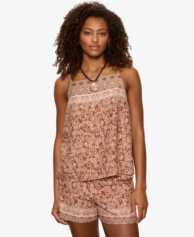 Sanctuary Women's Nomad Square Neck Camisole Top In Pink
