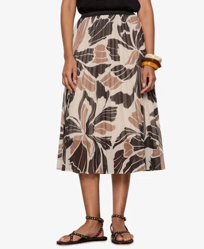 Sanctuary Women's Nostalgia Pleated Polyester Midi Skirt In Multi