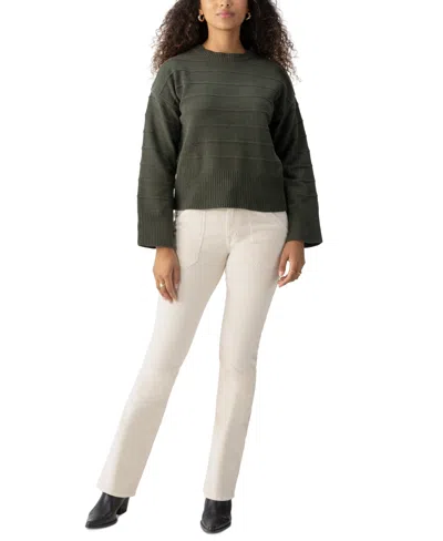 Sanctuary Women's Ottoman Stitch Crewneck Sweater In Forest
