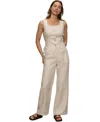 Sanctuary Women's Outsmart Linen Square-neck Vest In Flax