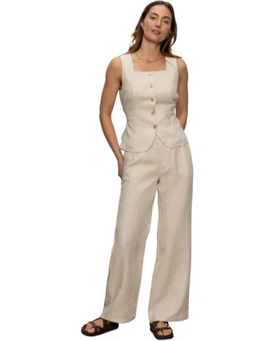 SANCTUARY WOMEN'S OUTSMART LINEN SQUARE-NECK VEST