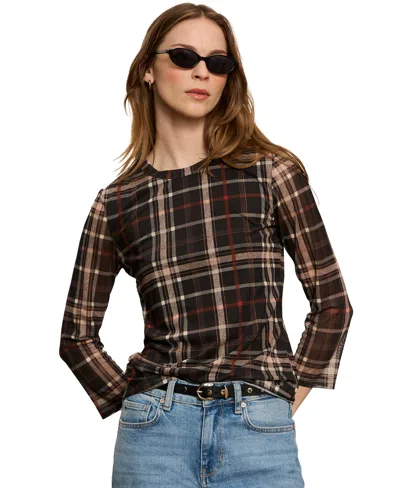 Sanctuary Print Mesh Top In Multi