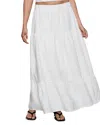 Sanctuary The Prairie Linen Tiered Maxi Skirt In White