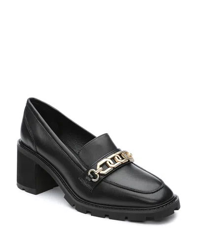 Sanctuary Women's Primo Slip On Chain Loafer High Heel Pumps In Black