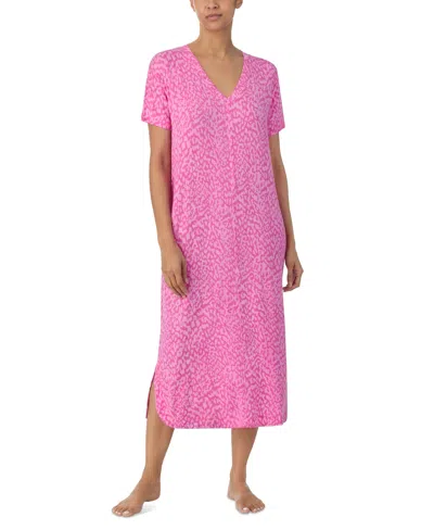 Sanctuary Women's Printed Short-sleeve Nightgown In Pink Print
