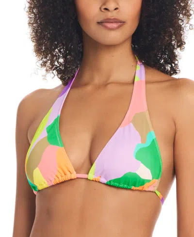 Sanctuary Women's Printed Slider Triangle Bikini Top In Multi