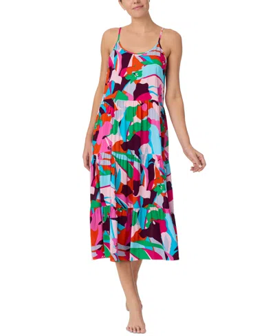 Sanctuary Women's Printed Tiered Midi Nightgown In Multi