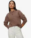Sanctuary Quilted Sweatshirt In Brown