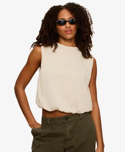 Sanctuary Women's Quinn Boatneck Bubble Top In Bone