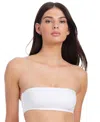 Sanctuary Women's Refresh Rib Bandeau Bikini Top In White